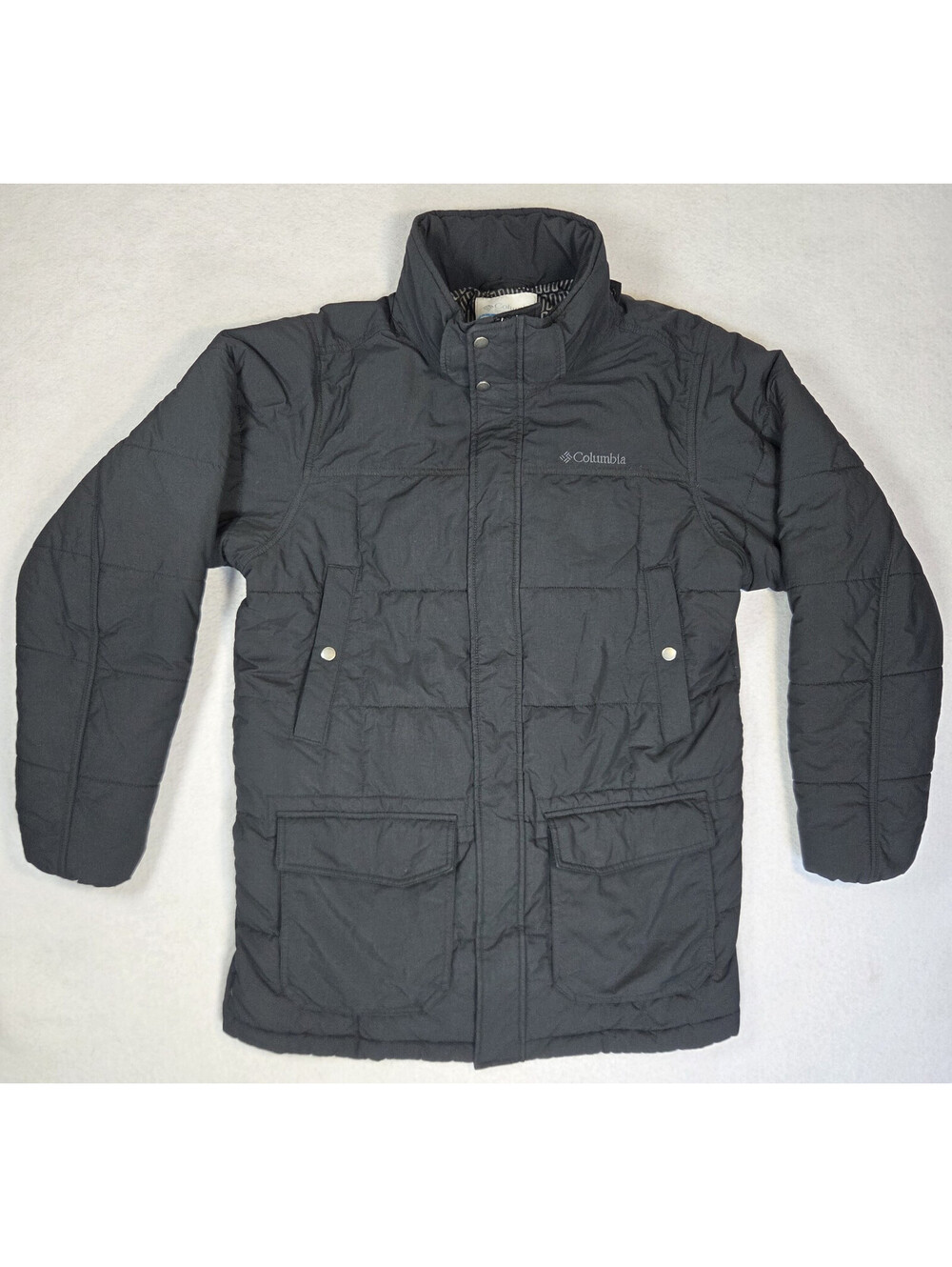 Columbia Thermal Coil Jacket Mens Large Black Puffer Winter Ski Work Hike Camp